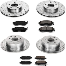 Power Stop K2283 Front & Rear Brake Kit with Drilled/Slotted Brake Rotors and Z23 Evolution Ceramic Brake Pads