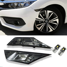 Overun 2pcs Replacement Smoke Lens Bumper Light Lamp Deflector Designed for 2016-2020 Civic