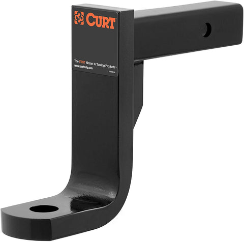 CURT 45338 Class 4 Trailer Hitch Ball Mount, Fits 2-Inch Receiver, 10,000 lbs, 1-1/4-Inch Hole, 8-Inch Drop, 6-3/4-Inch Rise