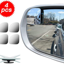 TSINGYUN 4 Pack of Blind Spot Mirror, HD Glass Frameless Convex Rearview Side Mirrors, 360°Rotation Adjustable Stick-on Design for SUV Car Truck Van Driving Safety