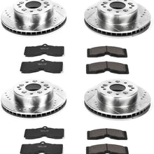 Power Stop K2769 Front & Rear Brake Kit with Drilled/Slotted Brake Rotors and Z23 Evolution Ceramic Brake Pads