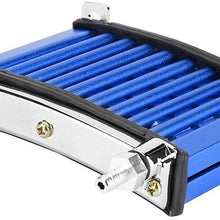 Suuonee Oil Cooler Kit, Universal Motorcycle Engine Oil Cooler Cooling Kit Motor Aluminum Motorcycle Fit for 125cc