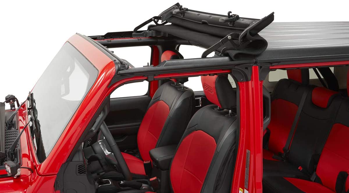 Bestop 5245217 Black Twill Sunrider for Hardtop 2018-Current Jeep Wrangler JK & 2020 Jeep Gladiator