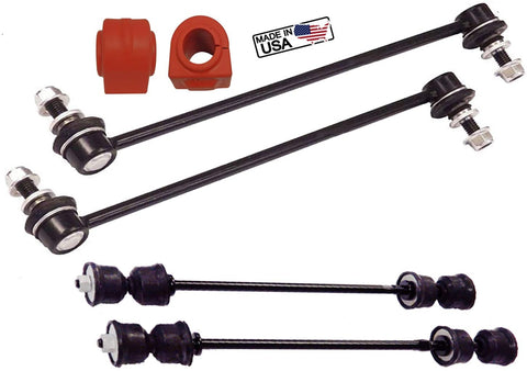 6PC Front and Rear Sway Bar Links + Front Bushings FITS GMC Acadia Buick Enclave Chevrolet Traverse Saturn Outlook