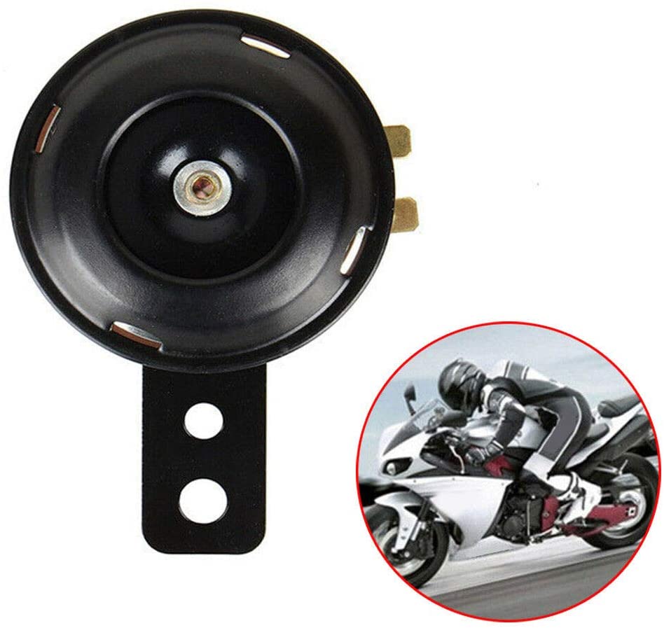 12V Waterproof Loud 105dB Universal Motorcycle Car Electric Bike ATVs Horn Black