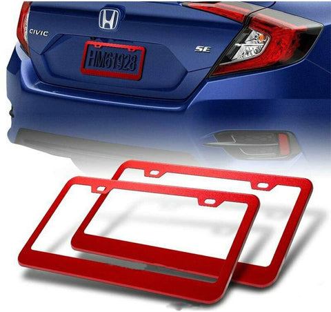 S SIZVER Signature Universal Auto Parts Accessories Tinted Clear/Smoke Protector License Plate Frame Shield Cover Front & Rear