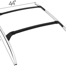 TUNTROL Roof Rack 4PCS Roof Rail + Cross Bar for Mazda CX-5 CX5 2017 2018 2019 2020 2021（Black+Silver）