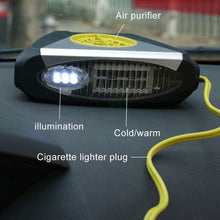 JXHD 12V Car Heater-Heating Cooling Fan Defroster Defogger Air Purifier Lighting 150W,Red