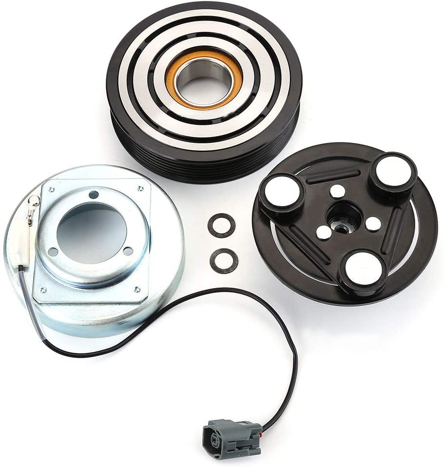Hex Autoparts A/C AC Compressor Clutch Repair Kit for Mazda 3 & 6 Turbo 6 Groove 124mm 2006 2007 2008