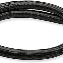 4AN AN-4 1500psi Stainless Steel/Nylon Braided Oil/Fuel/Gas Line/Hose by Foot (Black)