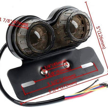 ANKIA 40-LED 40W Motorcycle Tail Light Integrated Running Lamp Brake&Turn Signal Light with License Plate Bracket for Harly Motorcycle Street Bike Cruiser Chopper (Black)