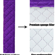 MIRKOO Car Seat Belt Cover Pad, 2-Pack Soft Car Safety Seat Belt Strap Shoulder Pad for Adults and Children, Suitable for Car Seat Belt, Backpack, Shoulder Bag, Laptop Computer Bag (Purple)