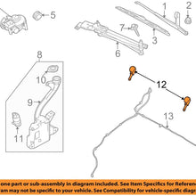 2 Front Hood Windshield Washer Nozzle Water Sprayer Jet fit for Buick Enclave, Cadillac SRX, Chevy Traverse, Chrysler 300M Concorde Intrepid, Dodge Intrepid, Ford Focus, GMC Acadia, Saturn Outlook