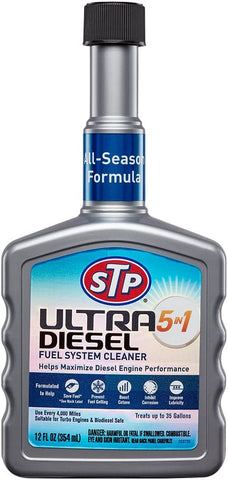 STP 18316 Ultra 5-in-1 Diesel Fuel System Cleaner-12 fl. Oz, 12. Fluid_Ounces