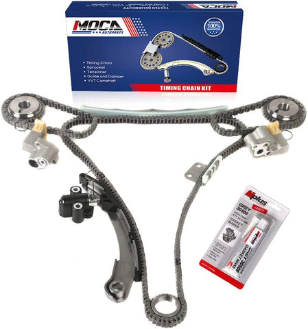 MOCA Engine Timing Chain Kit for 2004-2015 for NISSAN Quest & 2004-2008 for NISSAN Maxima & 2005-2006 for NISSAN Altima 3.5L V6 DOHC