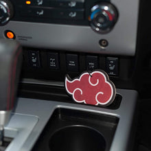 Naruto Akatsuki Red Rain Cloud Symbol Hanging Car Air Freshener | Features A Double-Sided Print of The Menacing Red Cloud Symbol | Vanilla Scented