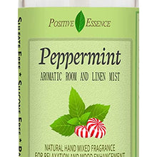 Positive Essence Peppermint Linen and Room Spray, Natural Aromatic Mist Made with Pure Peppermint Essential Oil, Relax Your Body & Mind, Perfect as a Bathroom Air Freshener Odor Eliminator