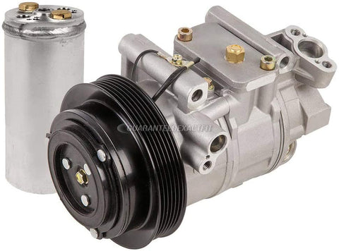 AC Compressor & Drier For Nissan Sentra 1995 1996 1997 1998 Replaces DKV14D w/Clip-On Sensor & 6-Groove Clutch Pulley - BuyAutoParts 61-89872R2 New