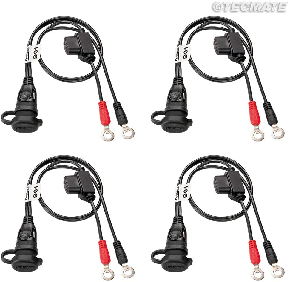 OptiMATE CABLE, O-01 4PK, Weatherproof battery lead x4, for powersport batteries