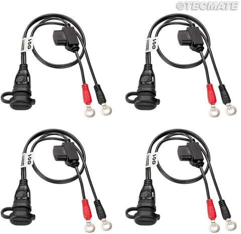 OptiMATE CABLE, O-01 4PK, Weatherproof battery lead x4, for powersport batteries