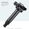 Ignition Coil Pack of 8 for Toyota Tundra 4Runner Sequoia Land Cruiser - Lexus GS430 GX470 LS430 LX470 LX570 SC430 V8 4.3L 4.7L