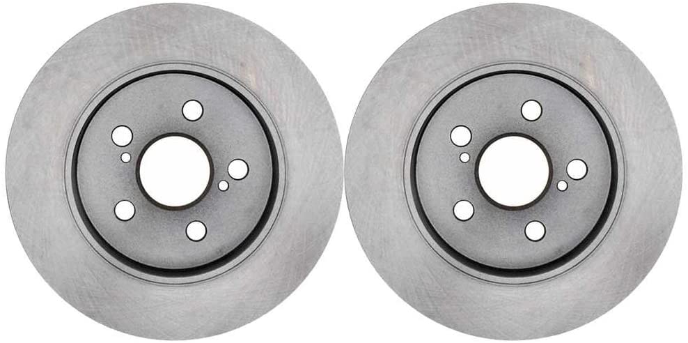 AutoShack R65161PR Rear Brake Rotor Pair 2 Pieces Fits Driver and Passenger Side