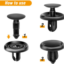 GOOACC 100pcs Push-Type Retainer for Lexus Toyota Body Clips,Splash Shield Clips 90467-07201 Replacement Fasteners, Quality Nylon Push Rivets with Bonus Fastener Remover