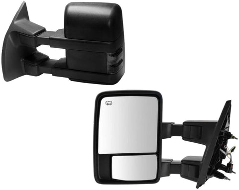 Ezzy Lift New Driver Side Mirror for Ford F250 F350 F450 Power Heated Towing w/Signal Black