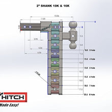 GEN-Y Hitch Adjustable Drop Hitch GH-523 5" Drop or Raise 2" 16000lb Towing
