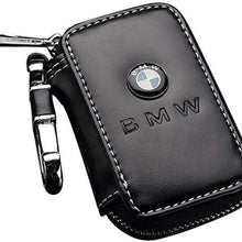 Gaocar Auto Parts Car Key case for Lexus,Genuine Leather Car Smart Key Chain Keychain Holder Metal Hook and Keyring Zipper Bag for Remote Key Fob - Black (for Lexus)