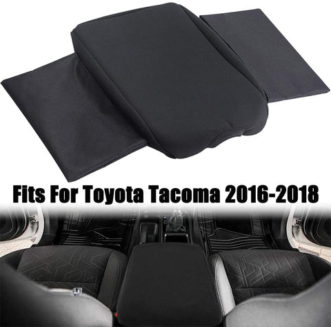 D-Lumina for Toyota Tacoma 2016 2017 2018 Center Console Cover - Armrest Cushion Covers W/Side Storage Pockets, Neoprene, Waterproof, Black