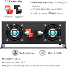 Reliable 3000W Solar Power Inverter Off Grid 24V DC Voltage Converter LED Display Pure Sine Wave Inverter Dual 120V AC Outlets