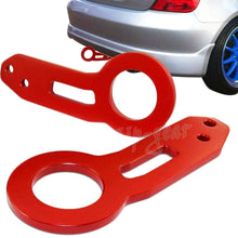 S SIZVER 2" JDM Red Rear Anodized Billet Aluminum Racing Towing Hook Tow Kit Universal