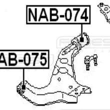 FEBEST NAB-075 Front Control Arm Bushing