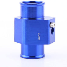 Universal Water Temp Joint Pipe, Keenso Aluminum Water Temp Temperature Joint Pipe Sensor Gauge Radiator Hose Adapter, Blue 26mm - 40mm (32mm)