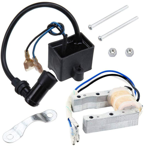 Amhousejoy CDI Ignition Coil and Magneto Coil for 49cc 50cc 60cc 80cc 2-Stroke Engines Motor Motorized Bicycle Bike