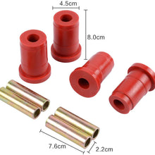 Red 6-205 Suspension Front Control Arm Bushing Kit Replacement For Ford Mustang 1979-1993 Non-Heavy Duty