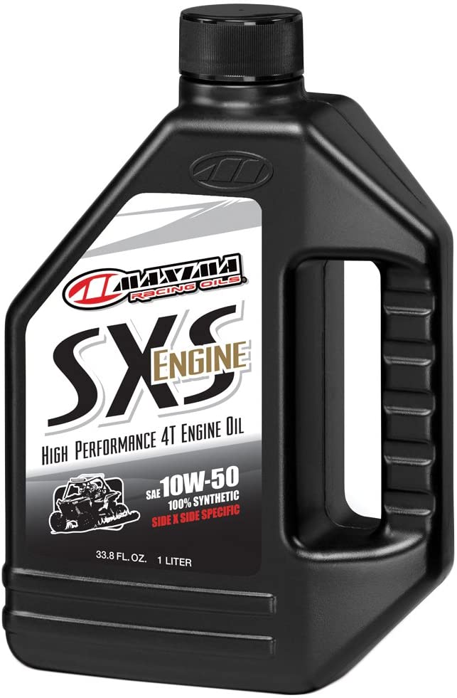 Maxima 30-21901 SXS Synthetic 10w50 Side Engine Oil 1 Liter, 33.81 Fluid_Ounces