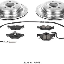 Power Stop K3002 Rear Brake Kit with Drilled/Slotted Brake Rotors and Z23 Evolution Ceramic Brake Pads