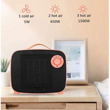 Zyyqt Small Desktop Heater, Small Solar Heater, Household Energy-Saving Mini Bathroom, Hot Air Heater, Desktop Heater (Color : Pink)