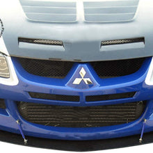 IKON MOTORSPORTS Adjustable Universal Fit Most Vehicles Front Bumper Lip Splitter Diffuser Strut Rod Tie Support Bars 2PCS Blue