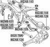 L2142868Ya - Arm Bushing (for Differential Mount) For Mazda - Febest