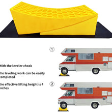 ROBLOCK Camper Leveling Blocks 2 Pack Kits Heavy Duty Curved Leveler Blocks Works for 30,000 LBS RV, Trailer, Campers