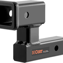 CURT 45794 Raised Trailer Hitch Extender, Fits 2-Inch Receiver, Extends Receiver 5-1/4 Inches, 4-1/4-Inch Rise