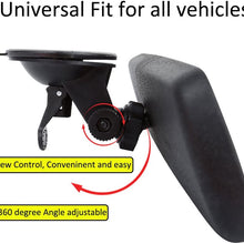 PME 9.8” Day/Night Rear View Mirror, Universal Car Truck Mirror Interior Rear View Mirror Suction Cup Rearview Mirror - Deluxe Version,Plain Mirror