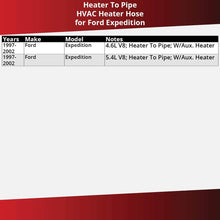 Dayco Heater Hose for 1997-2002 Ford Expedition 5.4L 4.6L V8 - Heater To Pipe HVAC Radiator Coolant Heating
