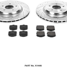 Power Stop K1446 Rear Brake Kit with Drilled/Slotted Brake Rotors and Z23 Evolution Ceramic Brake Pads
