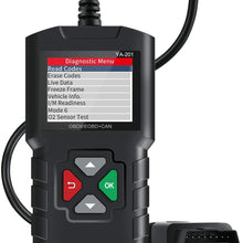 JDIAG YA-201 OBD2 Scanner for Car Check Engine Light OBD II Code Reader Auto Diagnostic Scan Tool Universal with Smog Check O2 Sensor Test and Live Data Functions