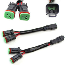 iJDMTOY (2) Y-Shape Dual Outputs Deutsch DT DTP Adapters Connectors Splitters, Good For Dual LED Pod Lights, LED Light Bar, LED Work Lamps, Fog Lights, etc