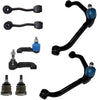 Front Upper Control Arm w/Ball Joints, Lower Ball Joints, Sway Bar Links & Outer Tie Rods 8pc Kit for 2005 2006 2007 Jeep Liberty